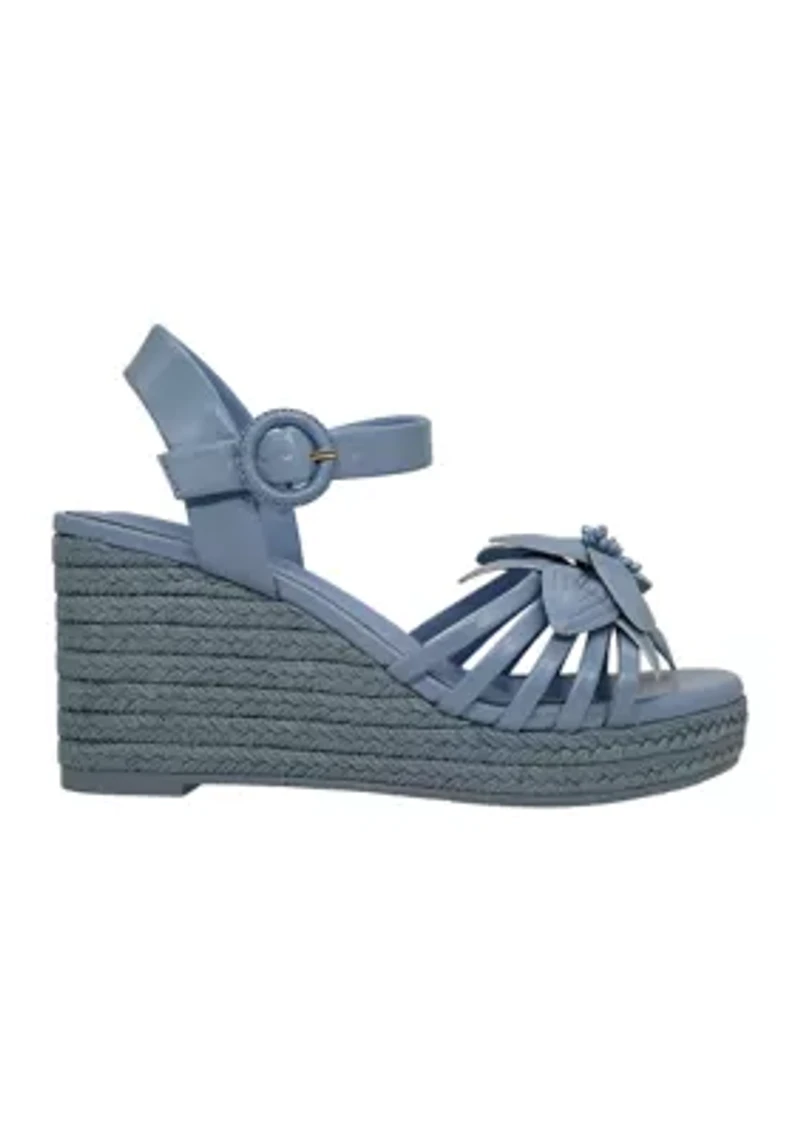 Riley Floral Wedge Sandals