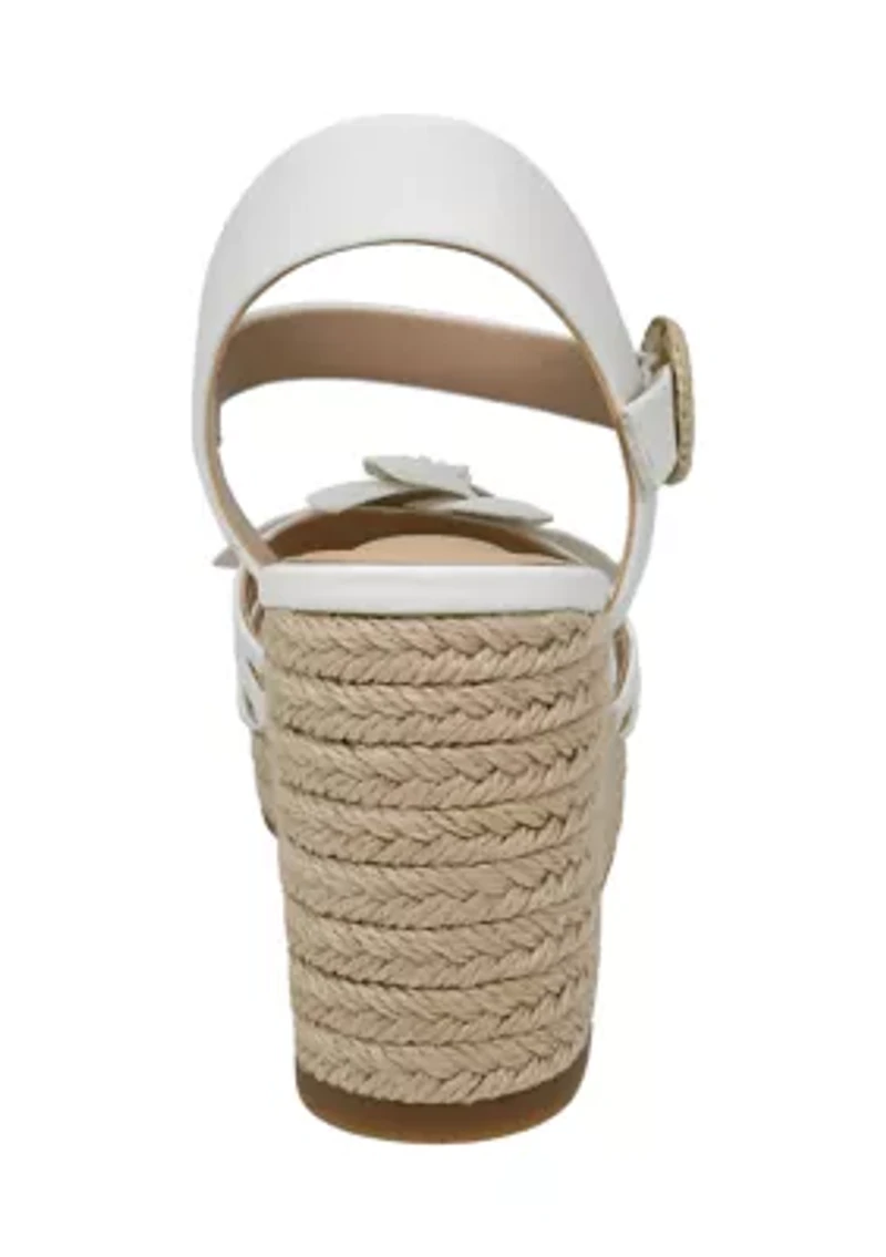 Riley Floral Wedge Sandals