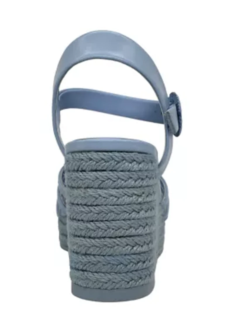 Riley Floral Wedge Sandals