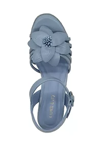 Riley Floral Wedge Sandals