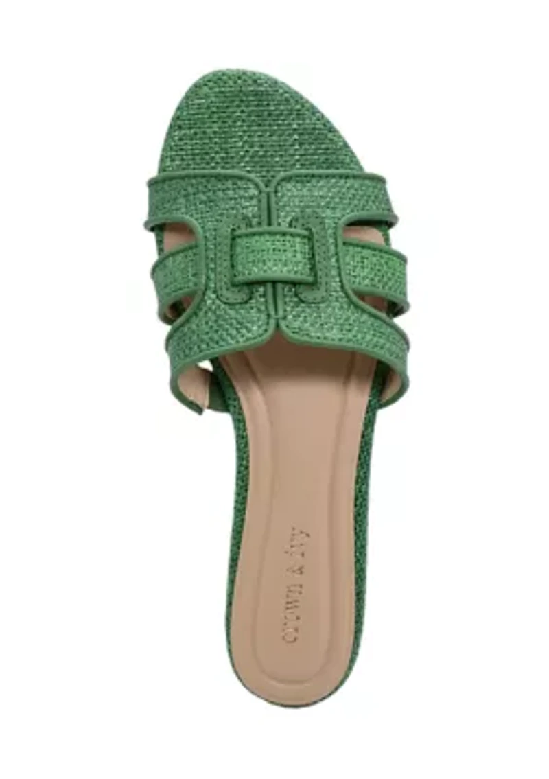 Nicole One Band Slide Sandals