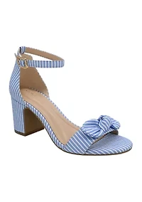 Quinn Bow Block Heel Sandals