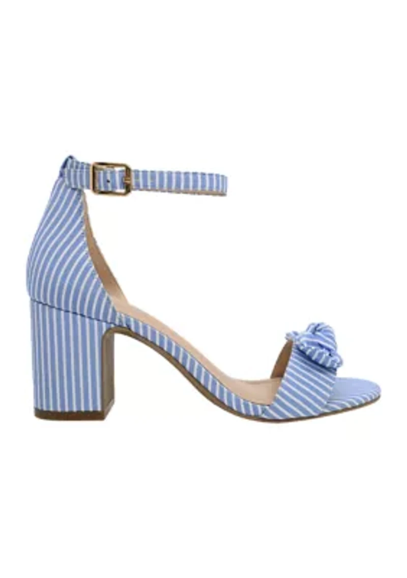 Quinn Bow Block Heel Sandals