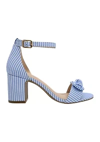 Quinn Bow Block Heel Sandals