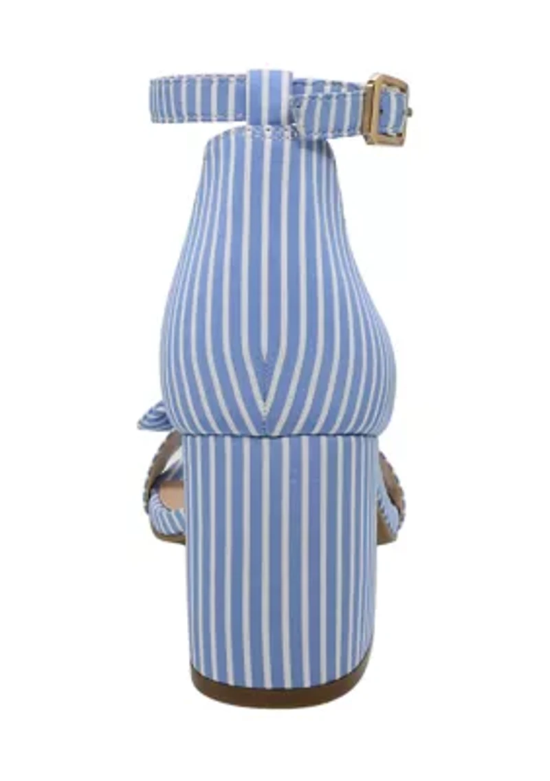 Quinn Bow Block Heel Sandals