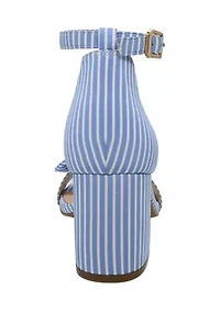 Quinn Bow Block Heel Sandals