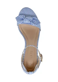 Quinn Bow Block Heel Sandals