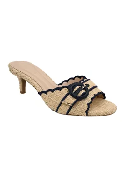 Astrid Scallop Trim Sandals