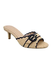 Astrid Scallop Trim Sandals