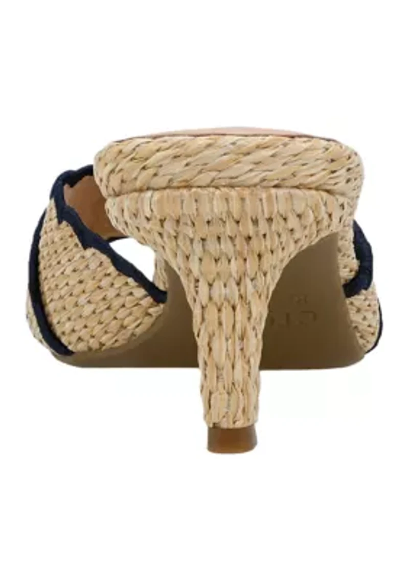 Astrid Scallop Trim Sandals