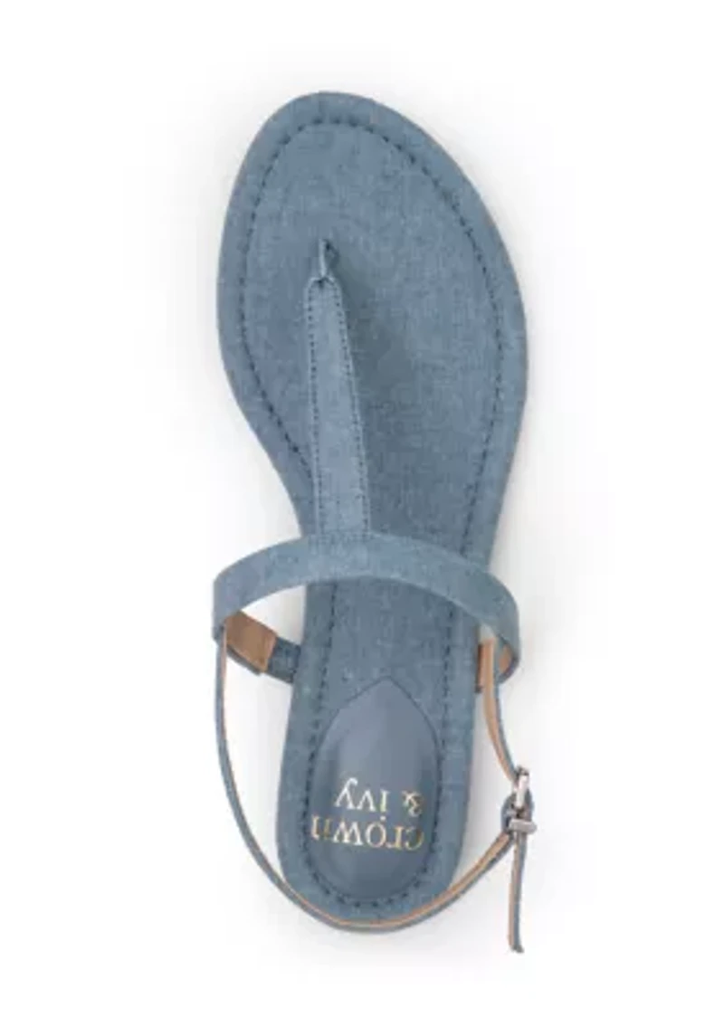 Hailey Thong Ankle Strap Sandals