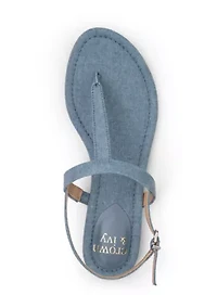 Hailey Thong Ankle Strap Sandals