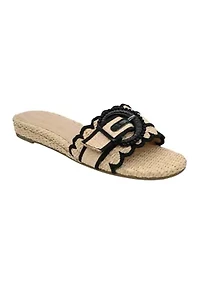 Petra Scallop Trim Sandals