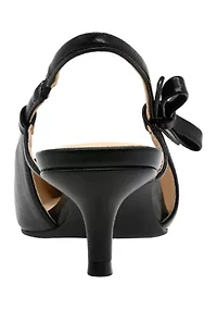 Lillian Bow Slingback Heels