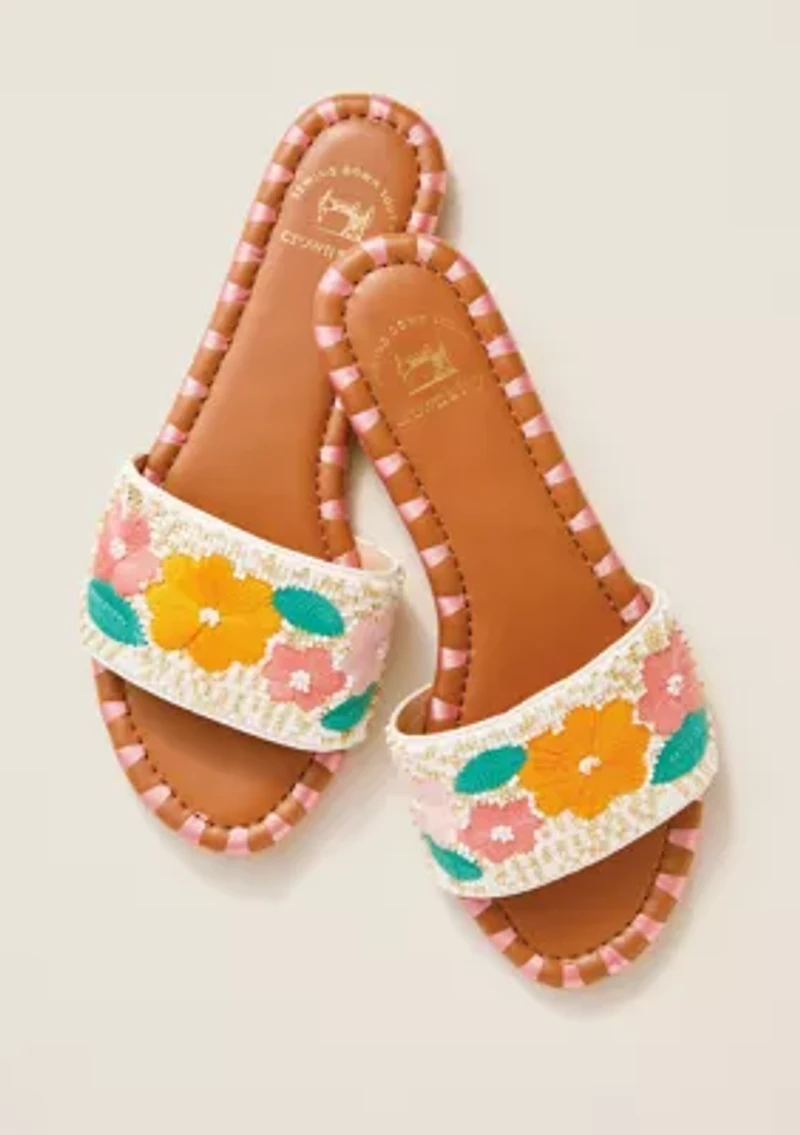 Sewing Down South x Crown & Ivy™ Pier Beaded Sandals