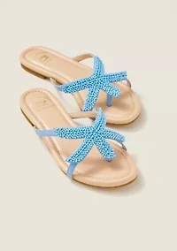 Sewing Down South x Crown & Ivy™ Sunchaser Beaded Starfish Thong Sandals