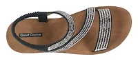Women's Rhinestone Strap Wedge Sandal