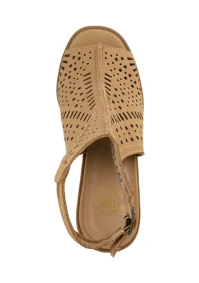 Enginize Cutout Sling Back Sandals
