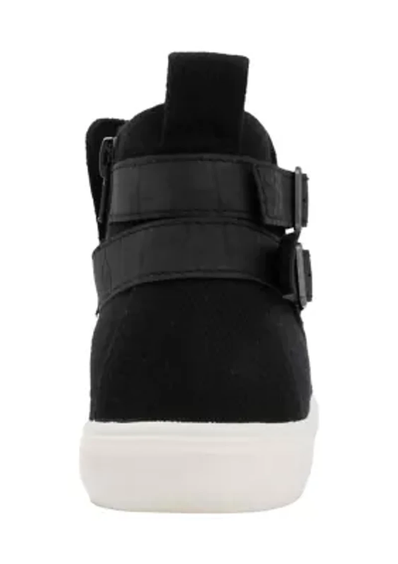 Poster Buckle Hightop Sneakers