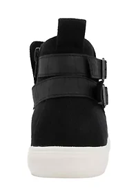 Poster Buckle Hightop Sneakers