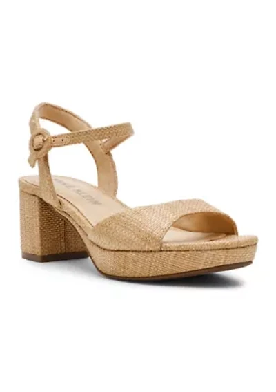 PIPER RAFFIA HEELED SANDALS
