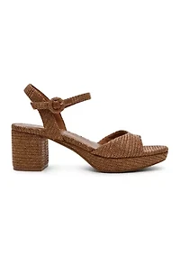 PIPER RAFFIA HEELED SANDALS