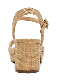 PIPER RAFFIA HEELED SANDALS