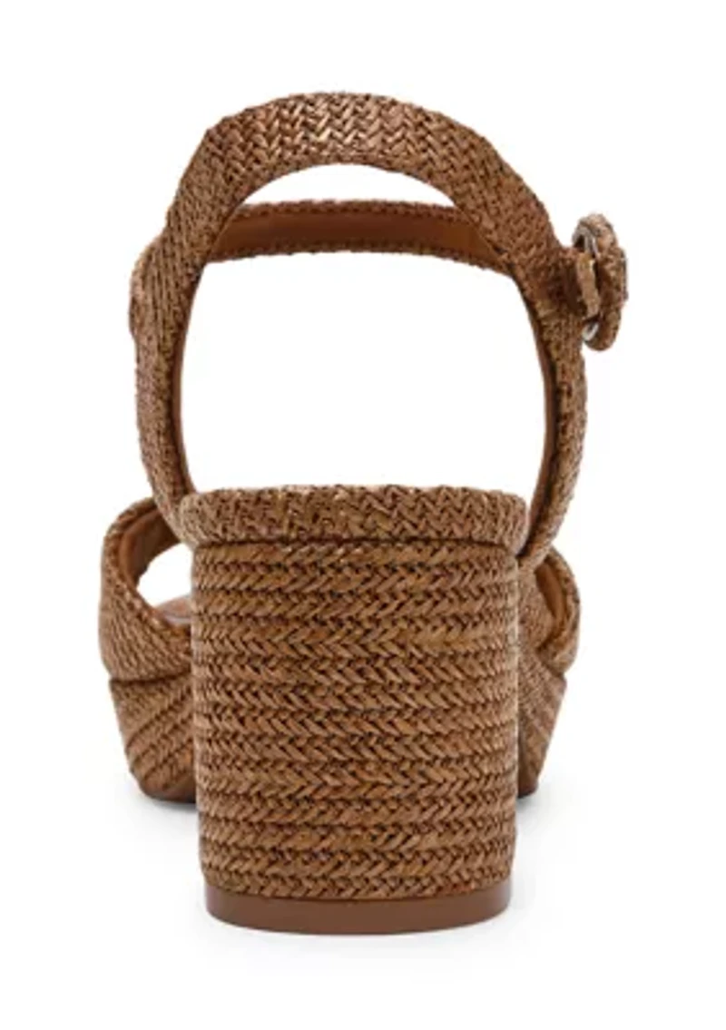 PIPER RAFFIA HEELED SANDALS