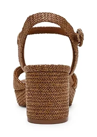 PIPER RAFFIA HEELED SANDALS