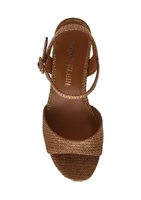 PIPER RAFFIA HEELED SANDALS