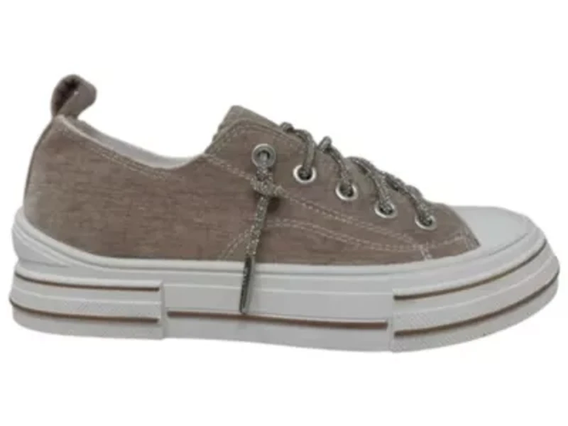 Aman Prints Women's Slip-on Glitter Laced Sneaker a Beautiful Lush Velvet Fabric