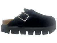 Cali Braided Buckle Faux Suede Mule