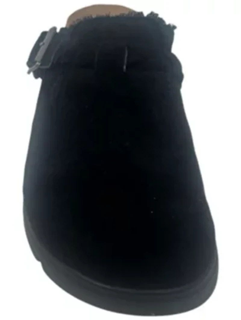 Cali Braided Buckle Faux Suede Mule