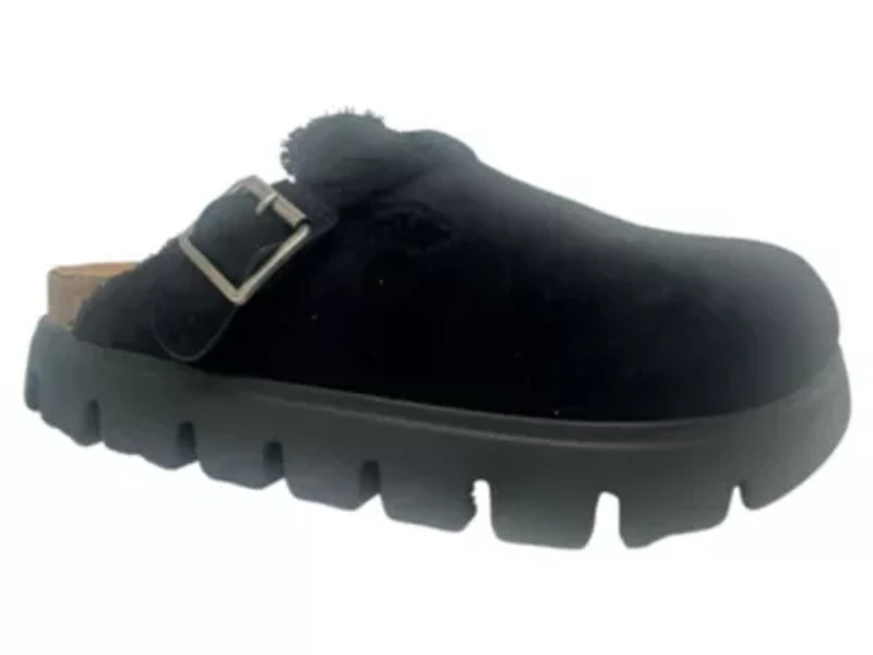 Cali Braided Buckle Faux Suede Mule