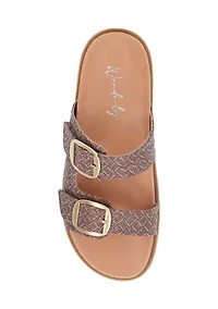 Golden Footbed Sandals