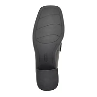 Avalia Square Toe Block Heel Loafers