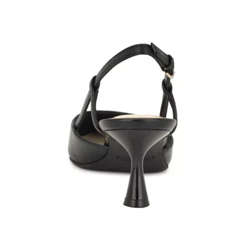 Rowen Kitten Heel Pointy Toe Slingback Dress Pumps