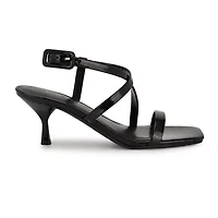 Hinell Square Toe Tapered Heel Dress Sandals