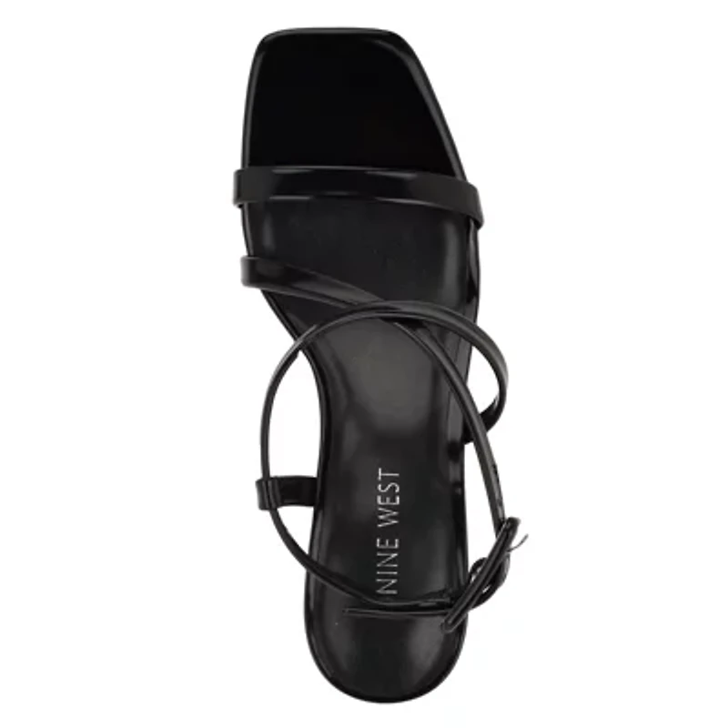 Hinell Square Toe Tapered Heel Dress Sandals
