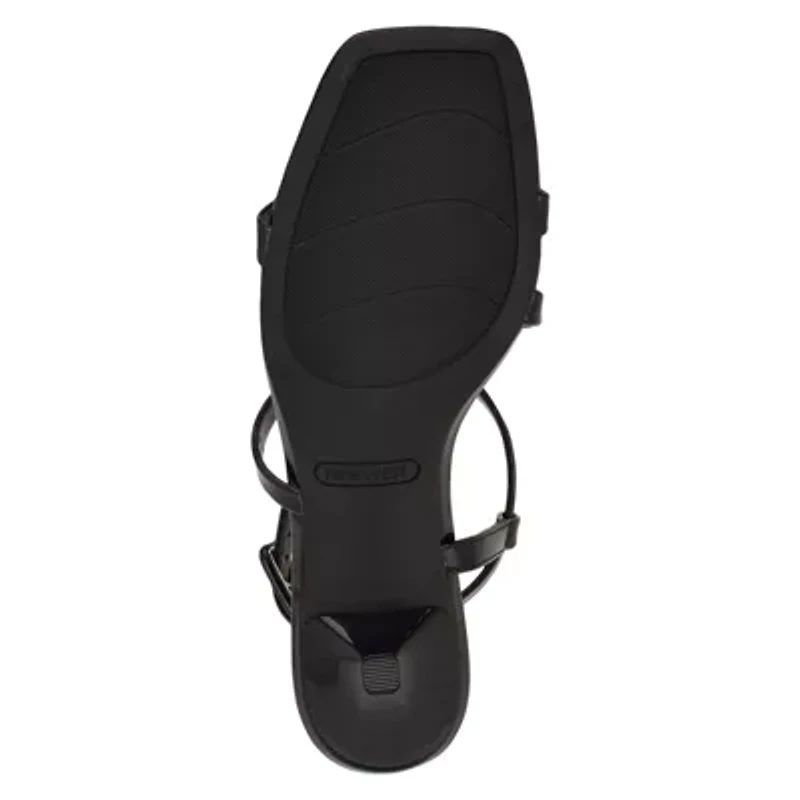 Hinell Square Toe Tapered Heel Dress Sandals