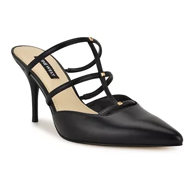 Tianala Pointy Toe Stiletto Heel Dress Mules