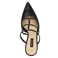 Tianala Pointy Toe Stiletto Heel Dress Mules