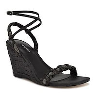 Nashy Square Toe Wedge Sandals
