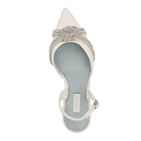 Deby Bridal Pointy Toe Dress Slingback Pumps