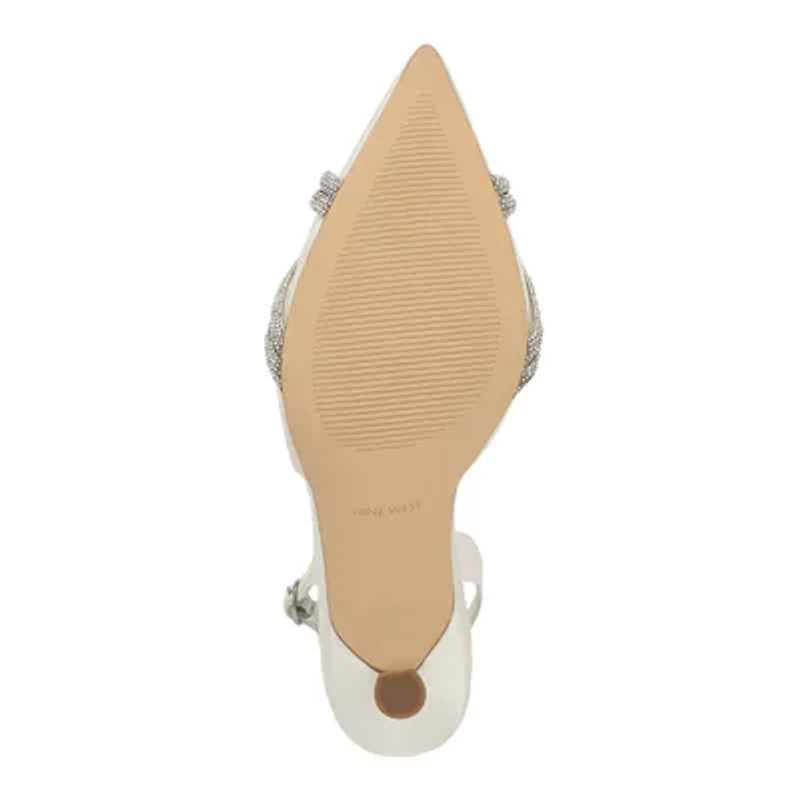 Deby Bridal Pointy Toe Dress Slingback Pumps