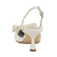 Raska Bridal Pointy Toe Slingback Dress Pumps