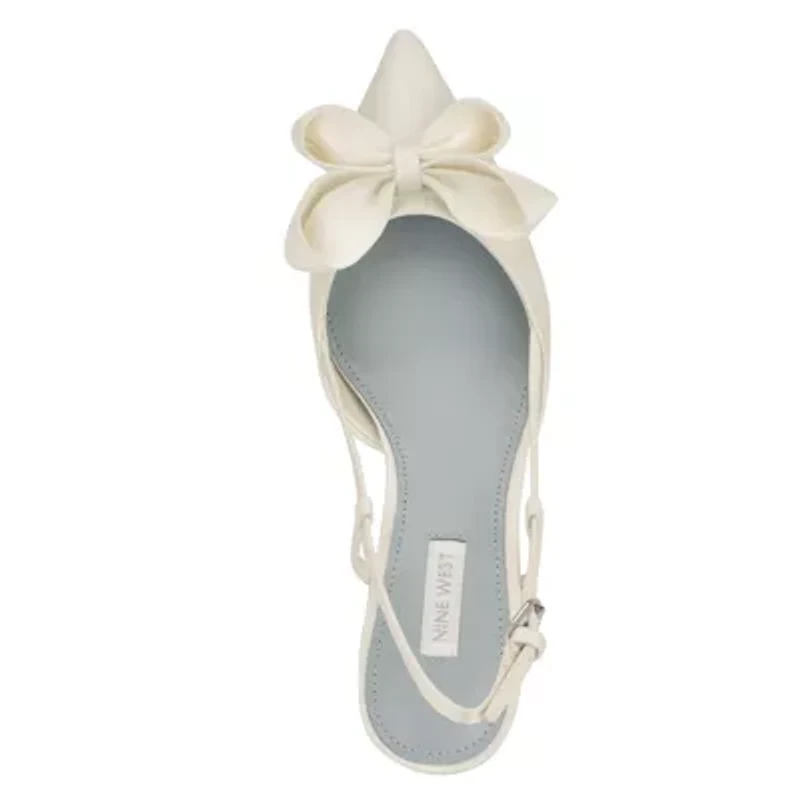 Raska Bridal Pointy Toe Slingback Dress Pumps