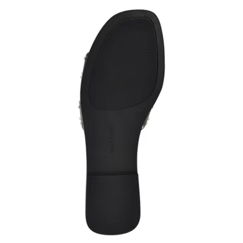 Giny Square Toe Slip-on Flat Casual Sandals