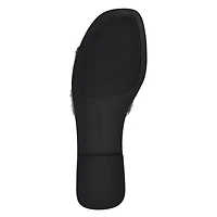 Giny Square Toe Slip-on Flat Casual Sandals