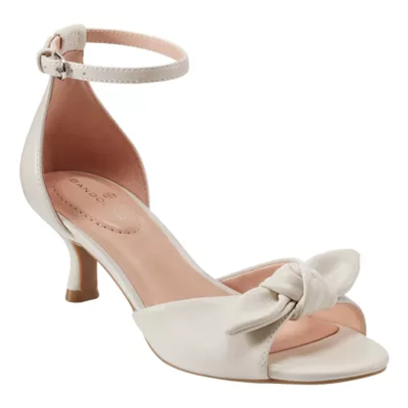 Andora Mid Heel Ankle Strap Bow Dress Sandals